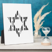 STAR DAVID BAR CODE Judaism Muster Design Fotoplatte (Seite)
