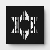 STAR DAVID BAR CODE Judaism Muster Design Fotoplatte (Vorderseite)