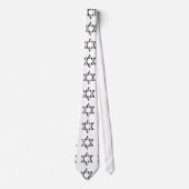 STAR DAVID BAR CODE Judaism Muster Design Krawatte (Vorderseite)