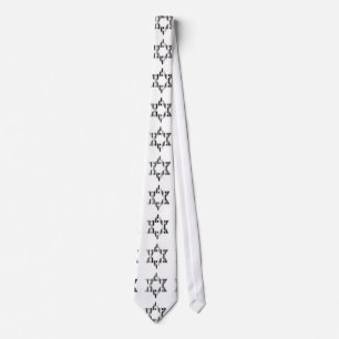 STAR DAVID BAR CODE Judaism Muster Design Krawatte