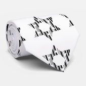STAR DAVID BAR CODE Judaism Muster Design Krawatte (Gerollt)