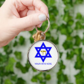 STAR DAVID & SYMBOL DES LEBENS SCHLÜSSELANHÄNGER (Hand)