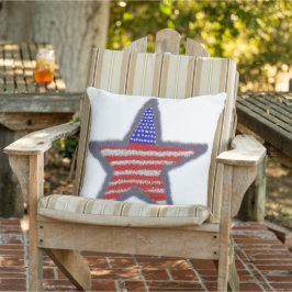 Star der amerikanischen Flagge Glitzer Kissen