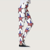 Star der amerikanischen Flagge Glitzer Leggings (Rechts)