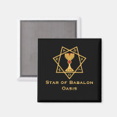 Star der Babalon-Gold-Logomagnete Magnet (Vorderseite/Rückseite)