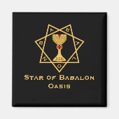 Star der Babalon-Gold-Logomagnete Magnet (Vorne)