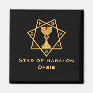 Star der Babalon-Gold-Logomagnete Magnet