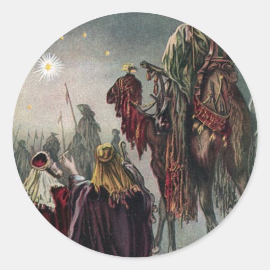 Star der Bethlehem-Aufkleber Runder Aufkleber (Vorderseite)