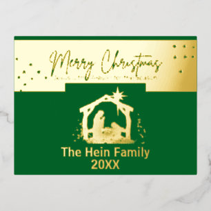 Star der Bethlehem Krippe Szene Weihnachtsfoil Ho Folien Feiertagspostkarte