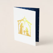 Star der Bethlehem Luxury Real Foil Weihnachtskart Folienkarte (Vorderseite)