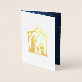 Star der Bethlehem Luxury Real Foil Weihnachtskart Folienkarte