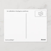 Star der Bethlehem Postkarte (Rückseite)
