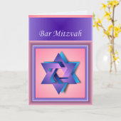 Star der David Bar Mitzvah Card Karte (Gelbe Blume)