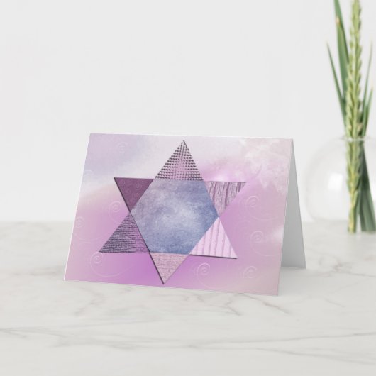 Star der David Bat Mitzvah Card Karte (Vorderseite)