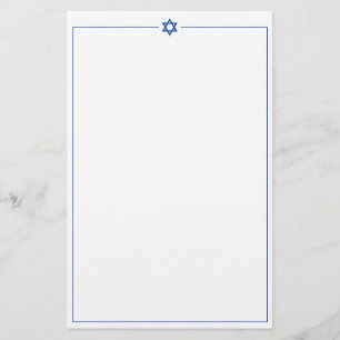 Star der David Blank 5,5 x 8,5 Zoll Stationerie Briefpapier