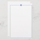 Star der David Blank 5,5 x 8,5 Zoll Stationery Briefpapier (Vorne/Hinten)