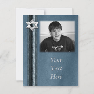 Star der David Blue Foto Card Dankeskarte