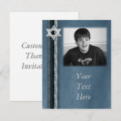 Star der David Blue Foto Card Dankeskarte (Vorne/Hinten)