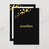 Star der David Elegant Bar Mitzvah Beilage Card (Vorne/Hinten)