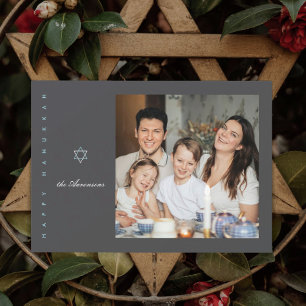 Star der David Foto Hanukkah Card Feiertagskarte