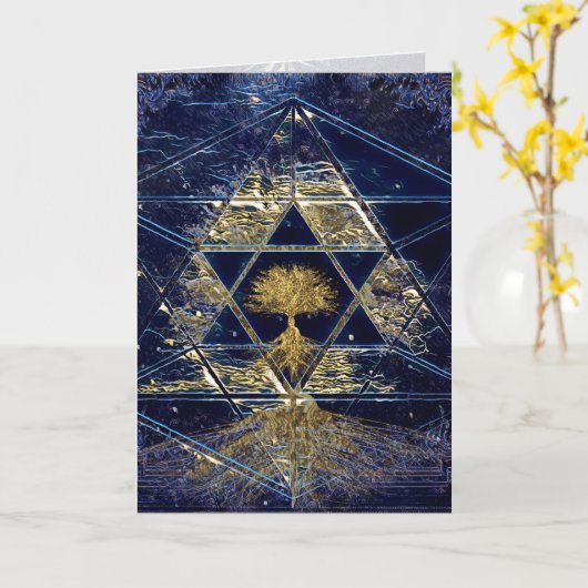 Star der David Graphic Arts Card Karte (Gelbe Blume)