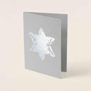 Star der David Silver Foil Design Blank Card Folienkarte