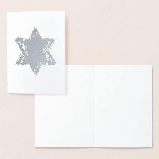 Star der David Silver Foil Design Blank Card Folienkarte (Anzeige)