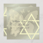 Star der Einladungen David/Butterfiles Bat Mitzvah (Vorne/Hinten)