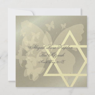 Star der Einladungen David/Butterfiles Bat Mitzvah