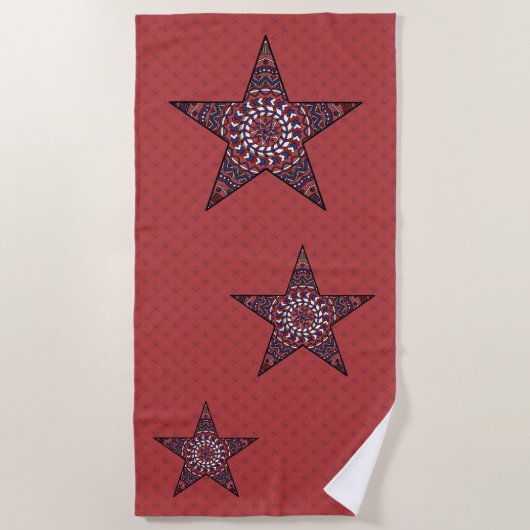 Star der Independence Beach Handtuch (Vorderseite)