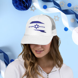 Star der israelischen Flagge von David, Stand mit Truckerkappe