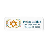 Star der jüdischen Rücksendeadresse von David Flor (Vorne)