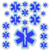 Star der paramedizinischen Notfallmedizin Aufkleber (Vorderseite)