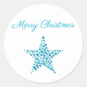 Star der Sterne Weihnachtskleber Runder Aufkleber (Vorderseite)