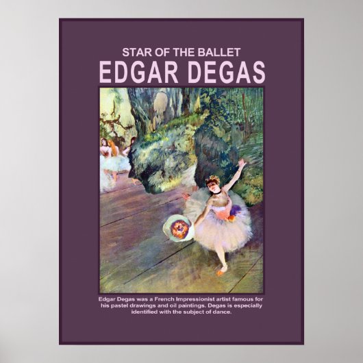 Star des Balletts von Edgar Degas Poster (Vorne)