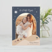 Star des Bethlehem-Fotos Feiertagskarte (Stehend Vorderseite)