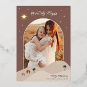 Star des Bethlehem-Fotos Folien Feiertagskarte (Vorderseite)