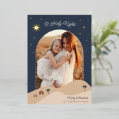 Star des Bethlehem-Fotos Folien Feiertagskarte (Stehend vorne)