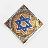 Star des David Dinner Napkins, geprägtes Papier Serviette (Ecke)