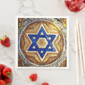 Star des David Dinner Napkins, geprägtes Papier Serviette (Beispiel)