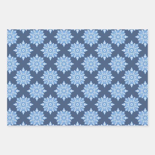 Star des David Floral Hanukkah-Set Geschenkpapier Set (Vorderseite 2)