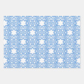 Star des David Floral Hanukkah-Set Geschenkpapier Set (Vorderseite)