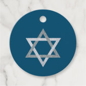 Star des David Hanukkah-Glitzer Geschenkanhänger (Vorderseite)