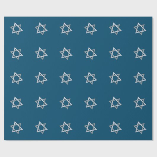 Star des David Hanukkah-Glitzer Geschenkpapier (Flach)