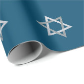 Star des David Hanukkah-Glitzer Geschenkpapier (Rolleneckpunkt)