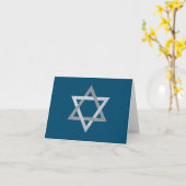 Star des David Hanukkah-Glitzer Karte (Gelbe Blume)