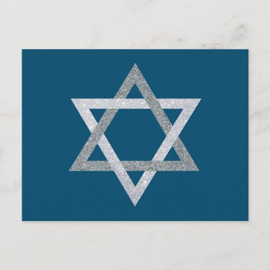 Star des David Hanukkah-Glitzer Postkarte (Vorderseite)