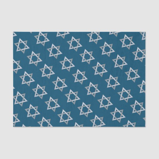 Star des David Hanukkah-Glitzer Seidenpapier (Vorderseite)