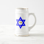 Star des David & Symbol des Lebens Bierglas<br><div class="desc">Jüdische Symbole</div>