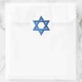 Star des jüdischen israelischen Symbols von David Runder Aufkleber (Tasche)